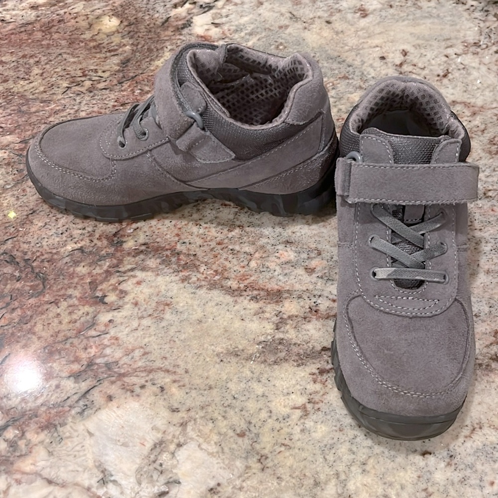 Lands' End Boys All Weather Grey Suede Leather Boots Multiple sizes NWT